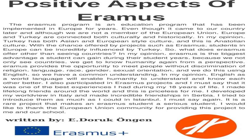 POSITIVE ASPECTS OF ERASMUS